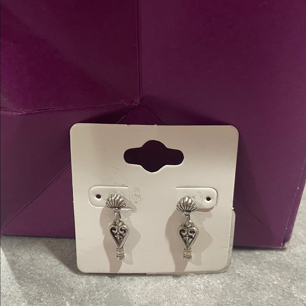 Silver Brighton Heart Drop Earrings